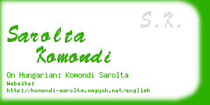 sarolta komondi business card